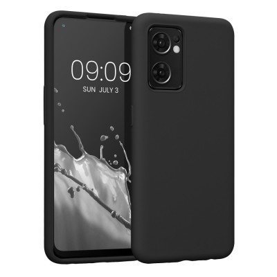 Husa Kwmobile pentru OPPO Find X5 Lite, Silicon, Negru, 57630.01 foto