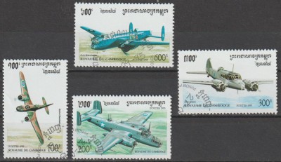 Cambodia / Cambogia 1995 , Posta Aeriana , Aviatie foto