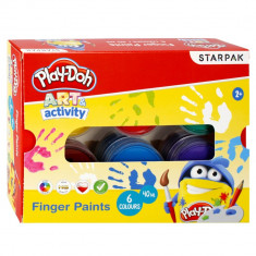 Set picteaza cu degetele Starpak, Play-Doh, 6 culori, 40 ml