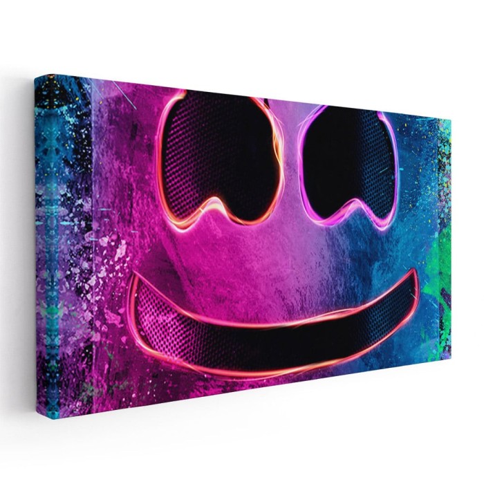 Tablou afis DJ Marshmello 2402 Tablou canvas pe panza CU RAMA 30x60 cm