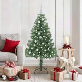 vidaXL Brad de Crăciun cu 150 LED cu suport Verde 150 cm PVC 3396370