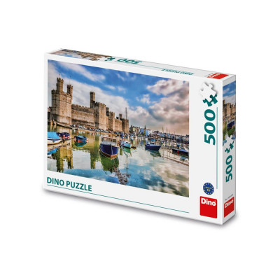 Puzzle 500 piese, Castelul Caernarfon &amp;ndash; DINO TOYS foto