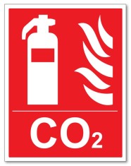 CO2 EXTINGUISHER SIGN foto