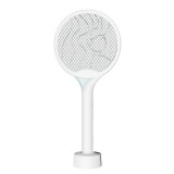 Paleta Electrica pentru Tantari, Muste si Tantari 2in1, Reincarcabila, Incarcare USB, 2600V, Plastic, Casa si Gradina, Anti-insecte, Stand, 23x51 cm,