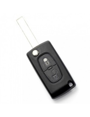 Citroen / Peugeot 307 - Carcasa tip cheie briceag cu 2 butoane, lama VA2-SH2 cu suport baterie foto