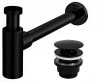 Sifon universal pentru lavoar clik-clak Universal Black Mat