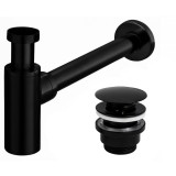 Sifon universal pentru lavoar clik-clak Universal Black Mat