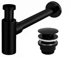 Sifon universal pentru lavoar clik-clak Universal Black Mat