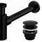 Sifon universal pentru lavoar clik-clak Universal Black Mat