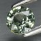 ~ ~ SAFIR NATURAL ROTUND,VERDE SUPERB - 0,50 ct. Certificat de Autenticitate ! !