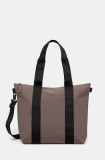Rains geantă Tote Bag Mini W3 culoarea maro, 14160.110
