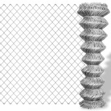 vidaXL Gard legătură din plasă, argintiu, 25 x 1,25 m, oțel galvanizat
