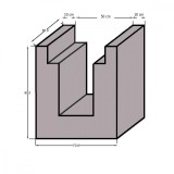 Rigola armata din beton 60x70x80 cm
