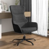 vidaXL Scaun de relaxare, gri &icirc;nchis, material textil
