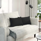 vidaXL Perne pentru canapea 2 pcs Negru 50 x 30 cm țesătură 42013642