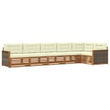 vidaXL Set de canapele de exterior cu pernă 6 pcs Natural și Crem 3383408