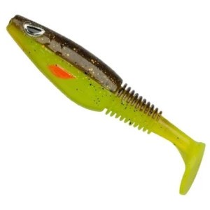Shad Berkley Sick Swimmer, Brown Chartreuse, 11g, 9cm