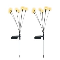Set 2x lLampa cu 8 bulbi, Decoratiune de gradina LED cu lumina alba calda, IP 65