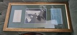 Raritate ... GEORGE ENESCU - carte vizita cu insemnare olografa + fotografie epoca ENESCU - MENUHIN + bilet olograf semnat de maestru