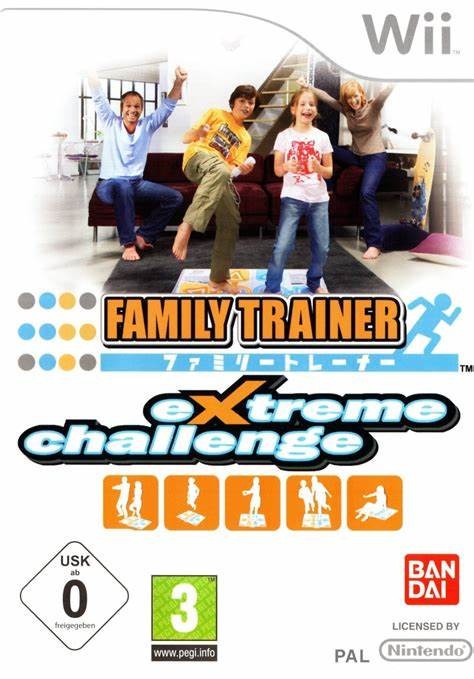 Joc Nintendo Wii BAN DAI Family Trainer Extreme Challenge de colectie retro