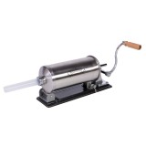 Masina de carnati 3 kg orizontala din inox, cu 5 palnii pentru umplere