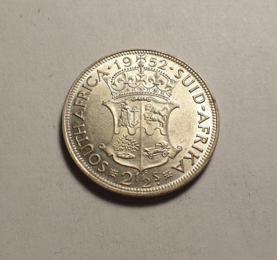 Africa de Sud 2 1/2 Shillings 1952 UNC foto