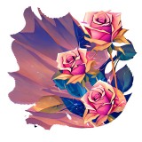 Cumpara ieftin Sticker decorativ, Flori, Roz, 65 cm, 10097ST, Oem