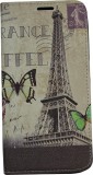 Husa Book Pocket Magnetic Lock pentru Samsung S6 Edge, Model France Eiffel
