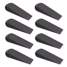 Set 8 opritoare pentru usa, 11.7 x 3.7 cm, plastic, negru