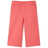 Pantaloni Copii Largi Corai VidaXL 104 (3-4 ani) Bumbac Elastic Buzunare Pantaloni Fete Primavara-Vara