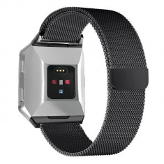 Curea magnetica compatibila Fitbit Ionic, metalica, negru foto