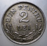 R.137 ROMANIA 2 LEI 1924 p POISSY, Cupru-Nichel