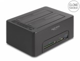 Docking station pentru 2 x SATA HDD/SSD cu Functie Clona + Card Reader + USB-A, Delock 64183