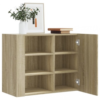 vidaXL Dulap de perete, stejar sonoma, 75x35x60 cm, lemn prelucrat 848425 foto