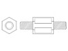 Piuliță Distanțieră Filetată M8 30mm Hexagonală