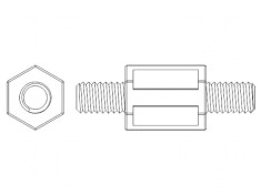 Piuli?a-distan?iera filetata M6 85mm hexagonala foto