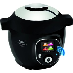 Multicooker inteligent cu gatire sub presiune Tefal Cook4Me+ Connect CY855830, 6 moduri de gatire, Instructiuni pas cu pas, 150 de retete, Compatibil