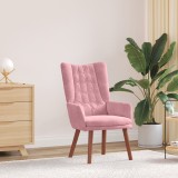 Scaun Relaxant vidaXL Catifea Roz