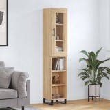 VidaXL Dulap &icirc;nalt, stejar sonoma, 34,5x34x180 cm, lemn prelucrat