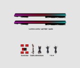 Lumini ambientale dedicate Tesla Model Y 2020-2023, RGB Acrilice 2 in 1 Dinamice cu efect symphony, Control din Aplicatie Bluetooth Display original