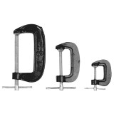 Set 3 clame tip G pentru lemn TOP TOOLS, prese de fixare