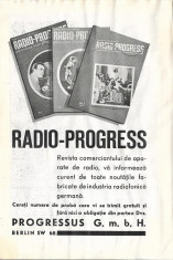 Reclama romaneasca 1942 aparate radio Te Ka De si Radio-Progress foto