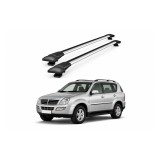 Bare portbagaj transversale auto aluminiu compatibile SsangYong Rexton (Y250) SUV 2006-2012 80-84 cm Cod: KL2