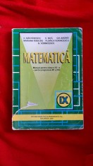 MATEMATICA CLASA A IX A - PROGRAMELE M1 SI M2 . NASTASESCU , VORNICESCU