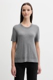 United Colors of Benetton tricou cu m&acirc;necă lungă culoarea gri, 1ZRED10BK