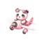 Sticker decorativ Panda Pilot, Roz, 46 cm, 3518ST