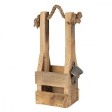 Suport sticla din lemn natur 10x9x29 cm