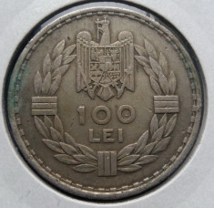 (R) MONEDA DIN ARGINT ROMANIA - 100 LEI 1932 PARIS, CAROL II, RARA foto