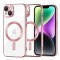 Husa premium iPhone 14 Techsuit Luxury Crystal MagSafe, roz