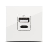 Priza USB A+C 5V 2,4A 2M Moda Voice ELBI: Incarcator rapid modular, design modern disponibil in 4 finisaje pentru orice incapere, instalare simpla.